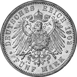 Jaeger 31 Baden 5 Mark Regierungsjubiläum 1902
