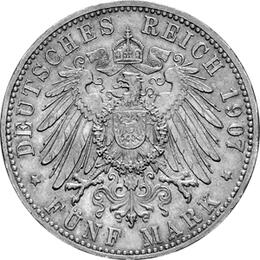 Jaeger 33 Baden 5 Mark Friedrich 1902-1907