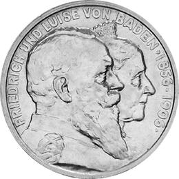 Jaeger 35 Baden 5 Mark Goldene Hochzeit 1906