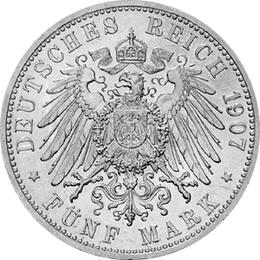Jaeger 37 Baden 5 Mark Friedrich auf dem Tod 1907
