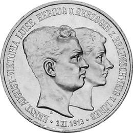 Jaeger 57 Braunschweig 3 Mark Regierungsantritt 1915