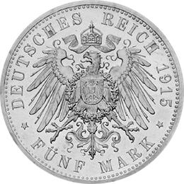 Jaeger 58 Braunschweig 5 Mark Regierungsantritt 1915