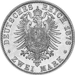 Jaeger 61 Hamburg 2 Mark Wappen 1876-1888