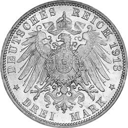 Jaeger 64 Hamburg 3 Mark Wappen 1908-1914
