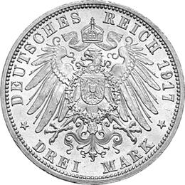 Jaeger 77 Hessen 3 Mark Regierungsjubiläum 1917