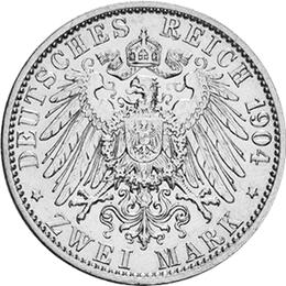 Jaeger 81 Lübeck 2 Mark großes Wappen 1904-1912