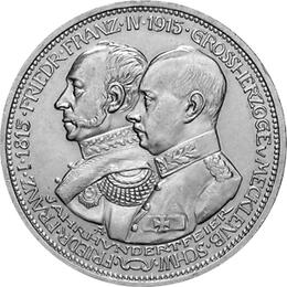 Jaeger 89 Mecklenburg Schwerin 5 Mark Jahrhundertfeier 1915