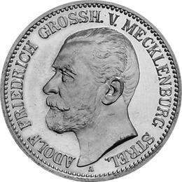 Jaeger 91 Mecklenburg Strelitz 2 Mark Adolf Friedrich 1905