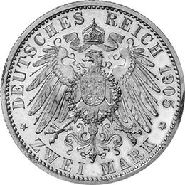 Jaeger 91 Mecklenburg Strelitz 2 Mark Adolf Friedrich 1905