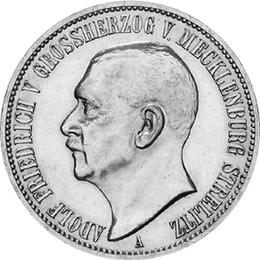 Jaeger 92 Mecklenburg Strelitz 3 Mark Adolf Friedrich 1913
