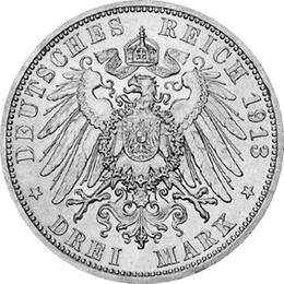 Jaeger 92 Mecklenburg Strelitz 3 Mark Adolf Friedrich 1913