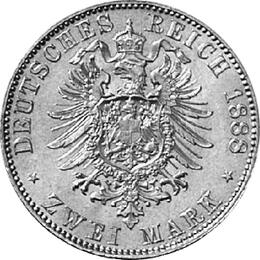 Jaeger 98 Preussen 2 Mark Friedrich 1888
