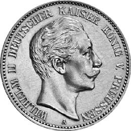 Jaeger 100 Preussen 2 Mark Wilhelm II 1888