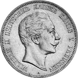 Jaeger 101 Preussen 5 Mark Wilhelm II 1888