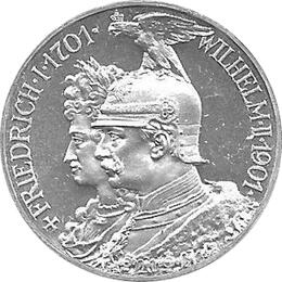 Jaeger 105 Preussen 2 Mark 200 Jahre Königreich 1901