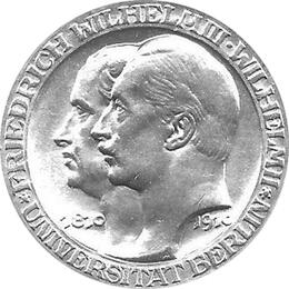 Jaeger 107 Preussen 3 Mark Universität Berlin 1910