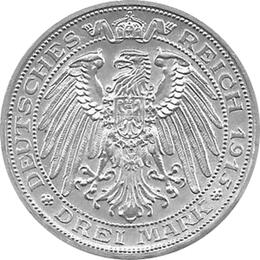 Jaeger 115 Preussen 3 Mark Mansfelder Bergbau 1915