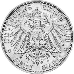 Jaeger 119 Reuss Linie Greiz 3 Mark Heinrich 1909
