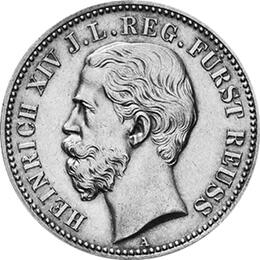 Jaeger 120 Reuss Linie Schleitz 2 Mark Heinrich 1884