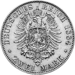 Jaeger 120 Reuss Linie Schleitz 2 Mark Heinrich 1884
