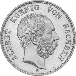 Jaeger 126 Sachsen 2 Mark Albert Münzbesuch 1892