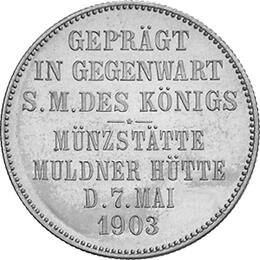 Jaeger 131 Sachsen 2 Mark Georg Münzbesuch 1903