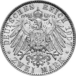 Jaeger 134 Sachsen 2 Mark Friedrich August III 1905-1914
