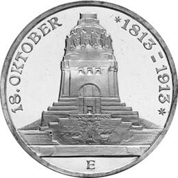 Jaeger 140 Sachsen 3 Mark Völkerschlachtsdenkmal 1913