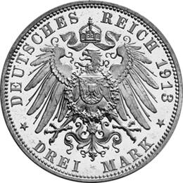 Jaeger 140 Sachsen 3 Mark Völkerschlachtsdenkmal 1913