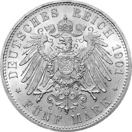 Jaeger 143 Sachsen Altenburg 5 Mark Ernst 1901