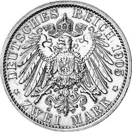 Jaeger 147 Sachsen Coburg Gotha 2 Mark Carl Eduard 1905
