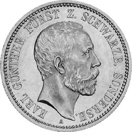 Jaeger 168 Schwarzburg Sondershausen 2 Mark Karl Günther 1896