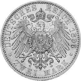 Jaeger 168 Schwarzburg Sondershausen 2 Mark Karl Günther 1896