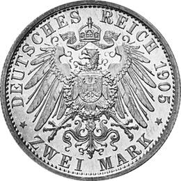 Jaeger 169 Schwarzburg Sondershausen 2 Mark Regierungsjubiläum 1905