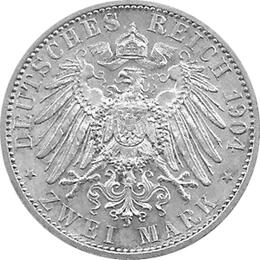 Jaeger 164 Schaumburg Lippe 2 Mark Georg1898-1904
