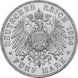 Jaeger 165 Schaumburg Lippe 5 Mark Georg 1898-1904