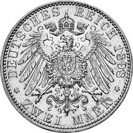 Jaeger 156 Sachsen Weimar Eisenach 2 Mark Carl Alexander 1892-1898