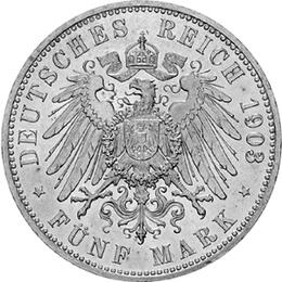 Jaeger 158 Sachsen Weimar Eisenach 2 Mark Hochzeit 1903