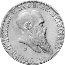 Jaeger 150 Sachsen Meiningen 5 Mark Georg II 1901