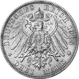 Jaeger 155 Sachsen Meiningen 3 Mark Georg II 1915