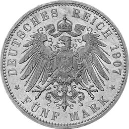 Jaeger 148 Sachsen Coburg Gotha 5 Mark Carl Eduard 1907