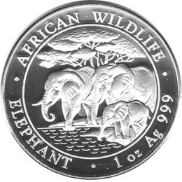 Somalia Elefant 1 Unze 2013
