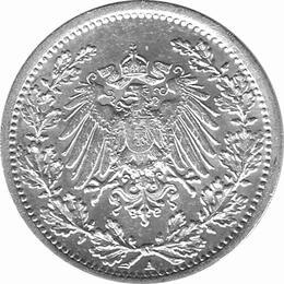 1/2 Reichsmark MIX Silbermünzen Deutsches Kaiserreich