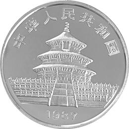 China Panda 1987 Silbermünze