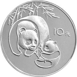 China Panda 1984 mit 27 Gramm PP Silberpanda 10 Yuan