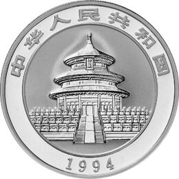 China Panda 1 Unze 1994 PP Silberpanda 10 Yuan