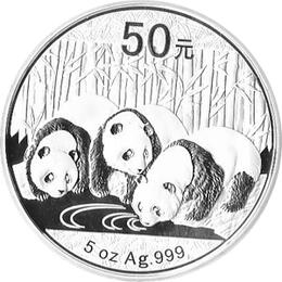China Panda 5 Unzen 2013 PP Silberpanda 50 Yuan mit Box