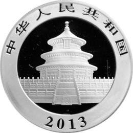 China Panda 5 Unzen 2013 PP Silberpanda 50 Yuan mit Box