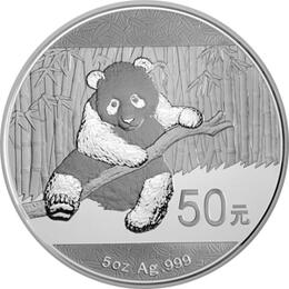 China Panda 5 Unzen 2014 PP Silberpanda 50 Yuan mit Box