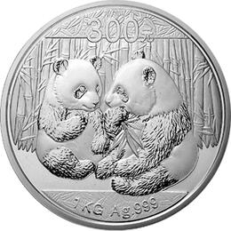 China Panda 1 Kilo 2009 PP Silberpanda 300 Yuan mit Box
